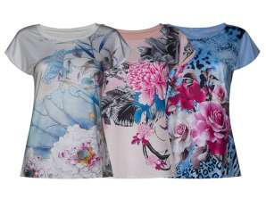 Ženske majice Ref. 1080 Različni vzorci in barve